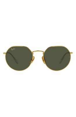 Ray-Ban 53mm Irregular Sunglasses in Yellow Gold