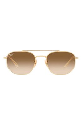 Ray-Ban 54mm Gradient Irregular Sunglasses in Gold Flash