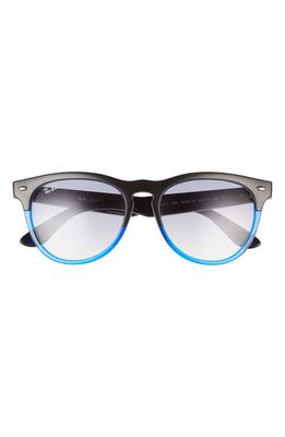 Ray-Ban 54mm Gradient Round Sunglasses in Light Blue