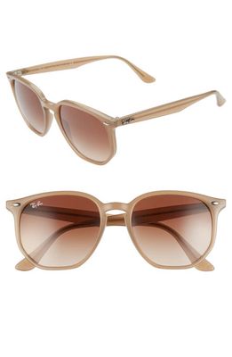 Ray-Ban 54mm Gradient Round Sunglasses in Opal Beige/Brown Gradient