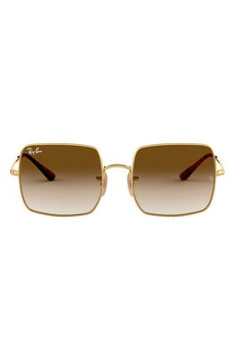 Ray-Ban 54mm Gradient Square Sunglasses in Gold /Brown Gradient