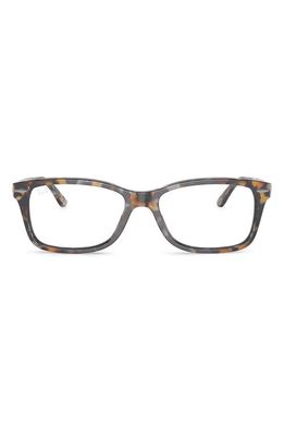 Ray-Ban 55mm Square Optical Glasses in Brown Havana
