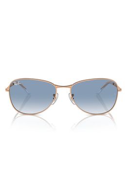 Ray-Ban 56mm Gradient Pilot Sunglasses in Blue Gradient