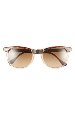 Ray-Ban 56mm Gradient Polarized Square Sunglasses in Brown Gradient