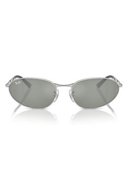 Ray-Ban 56mm Irregular Oval Sunglasses in Silver