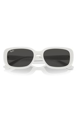 Ray-Ban 56mm Pillow Rectangular Sunglasses in White