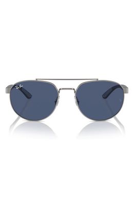 Ray-Ban 56mm Polarized Irregular Sunglasses in Gunmetal