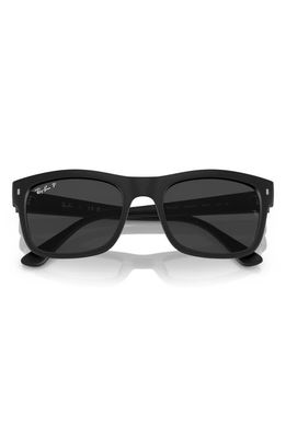 Ray-Ban 56mm Polarized Square Sunglasses in Matte Black