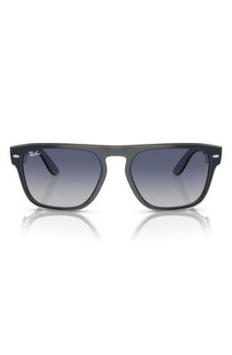 Ray-Ban 57mm Gradient Square Sunglasses in Grey Gradient