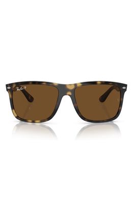 Ray-Ban 57mm Polarized Square Sunglasses in Havana