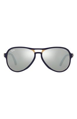 Ray-Ban 58mm Aviator Sunglasses in Blue Creamy Light Blue/Grey
