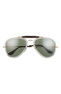 Ray-Ban 58mm Pilot Sunglasses in Legend Gold /Green