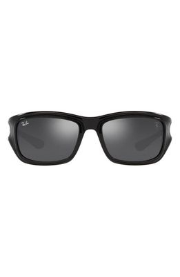 Ray-Ban 59mm Mirrored Square Sunglasses in Grey Mirror