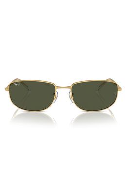 Ray-Ban 59mm Oval Sunglasses in Gold Flash