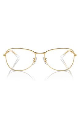 Ray-Ban 59mm Pilot Optical Glasses in Gold Flash