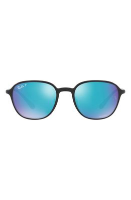 Ray-Ban 59mm Polarized Sunglasses in Black/Green Blue Polarized