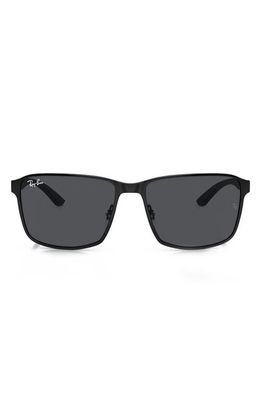 Ray-Ban 59mm Square Gradient Sunglasses in Matte Black