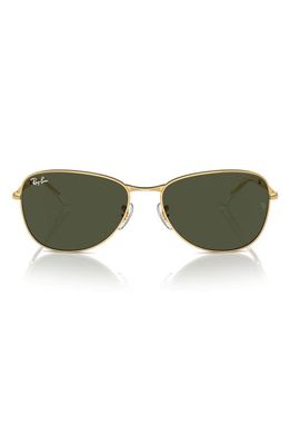 Ray-Ban 59mm Tinted Polarized Pilot Sunglasses in Gold Flash