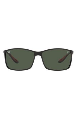 Ray-Ban 60mm Rectangular Sunglasses in Matte Black