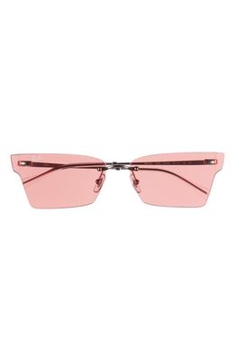 Ray-Ban 64mm Frameless Butterfly Sunglasses in Pink