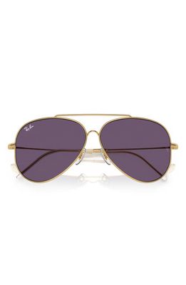 Ray-Ban Aviator Reverse 59mm Pilot Sunglasses in Purple