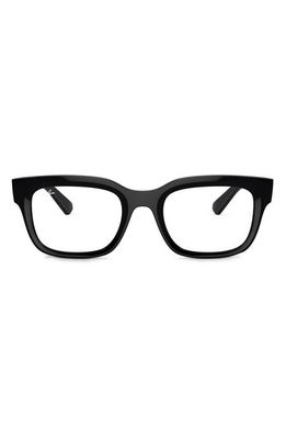 Ray-Ban Chad 52mm Rectangular Optical Glasses in Black