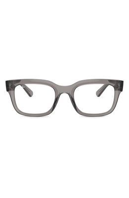 Ray-Ban Chad 52mm Rectangular Optical Glasses in Transparent Grey