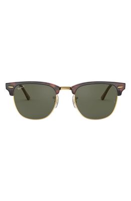 Ray-Ban Clubmaster 49mm Polarized Sunglasses in Red/Havana