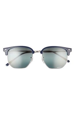 Ray-Ban Clubmaster 53mm Polarized Square Sunglasses in Blue