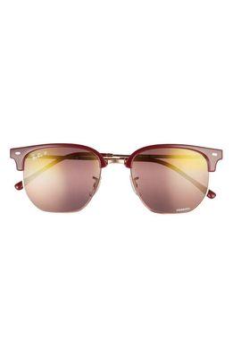 Ray-Ban Clubmaster 53mm Polarized Square Sunglasses in Bordeaux