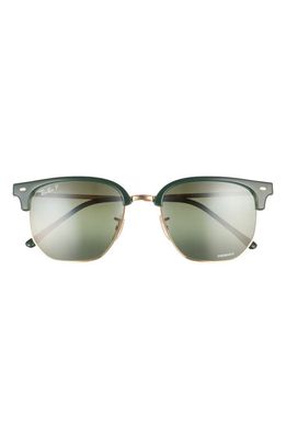 Ray-Ban Clubmaster 53mm Polarized Square Sunglasses in Green