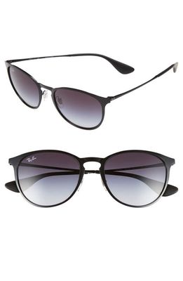 Ray-Ban Erika 54mm Round Sunglasses in Black