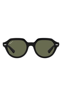 Ray-Ban Gina 51mm Polarized Square Sunglasses in Black