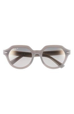 Ray-Ban Gina 53mm Gradient Pillow Sunglasses in Opal Grey