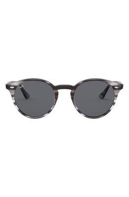 Ray-Ban Highstreet 51mm Round Sunglasses in Brown Grey