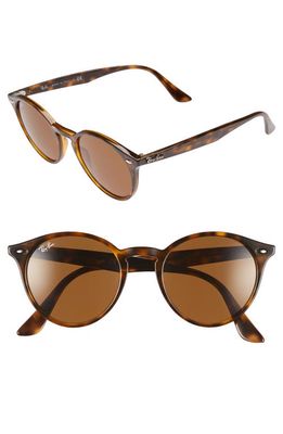 Ray-Ban Highstreet 51mm Round Sunglasses in Dark Havana