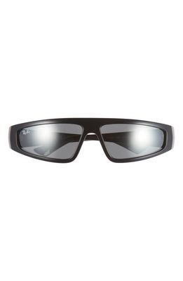 Ray-Ban Izaz 59mm Wraparound Sunglasses in Black