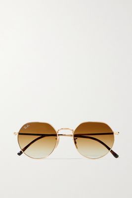 Ray-Ban - Jack Round-frame Gold-tone Sunglasses - one size