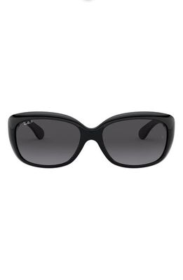 Ray-Ban Jackie Ohh 58mm Polarized Sunglasses in Black Grey
