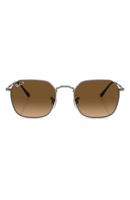 Ray-Ban Jim 53mm Gradient Polarized Irregular Sunglasses in Gunmetal