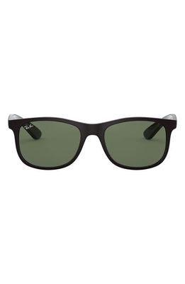 Ray-Ban Junior 48mm Wayfarer Sunglasses in Matte Black/Black Solid