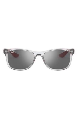 Ray-Ban Junior 50mm Wayfarer Mirrored Sunglasses in Transparent Grey