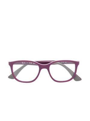 RAY-BAN JUNIOR logo-embossed wayfarer-frame glasses - Purple
