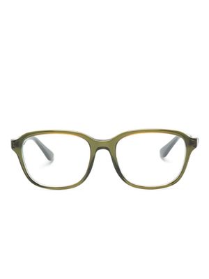 RAY-BAN JUNIOR logo-plaque square-frame glasses - Green