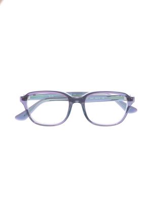 RAY-BAN JUNIOR polished-effect square-frame glasses - Purple