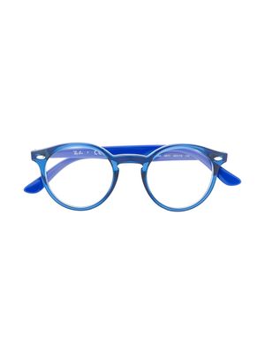 RAY-BAN JUNIOR round framed glasses - Blue