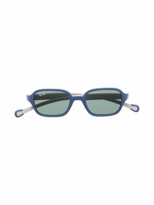 RAY-BAN JUNIOR square-frame tinted sunglasses - Blue
