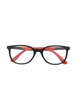 RAY-BAN JUNIOR two-tone round-frame glasses - Black