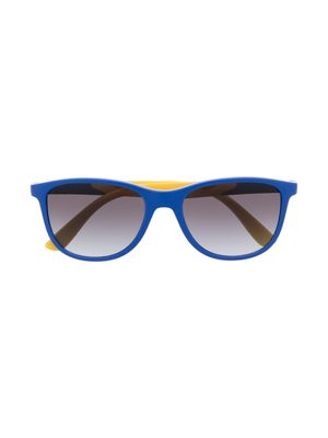 RAY-BAN JUNIOR two-tone round-frame sunglasses - Blue