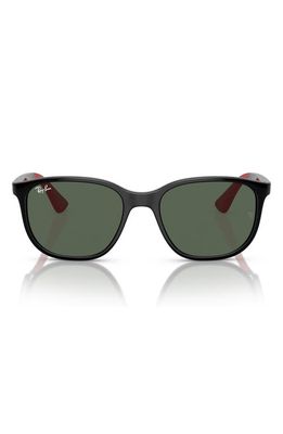 Ray-Ban Kids' Junior 48mm Square Sunglasses in Black /Rubber Red